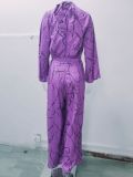 Women Summer Elegant Lace-Up Print Sleeveless Jumpsuit