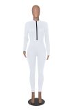 Women Fall Zip Long Sleeve Sports Jumpsuit