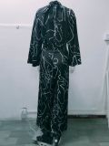 Women Summer Elegant Lace-Up Print Sleeveless Jumpsuit