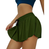 Casual sports anti-running fake two-piece Slim Fit sports gym yoga breathable shorts