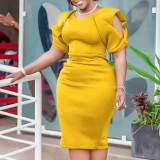 Women's Summer Plus Size Women's Bodycon Office Chic Dress
