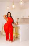 Women's Solid Color Tassel Two Piece Suit