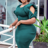 Women's Summer Plus Size Women's Bodycon Office Chic Dress