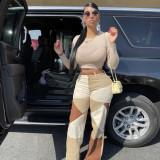 Women's Fashion Patchwork Jeans Denim Pants Women