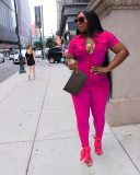 Women's Solid Color Jumpsuit Cargo Jumpsuit