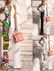 Women Halter Neck Contrast Print Sleeveless V-Neck Jumpsuit