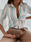Women's Spring Autumn Tops Long Sleeve Shirts Printed Blouse Women