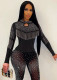Trendy nightclub fringed solid color beaded top