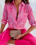 Women's Spring Autumn Tops Long Sleeve Shirts Printed Blouse Women