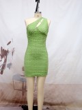 Womens Sexy Slash Shoulder Bodycon Dress