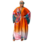 Women Casual Long Sleeve Print Robe