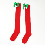 Christmas socks ball socks over the knee socks women's long tube festival Christmas striped stockings
