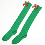 Christmas socks ball socks over the knee socks women's long tube festival Christmas striped stockings