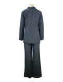 Women Fall/Winter Casual Blazer + Pants Two-Piece Set