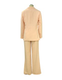 Women Fall/Winter Casual Blazer + Pants Two-Piece Set