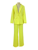 Women Fall/Winter Casual Blazer + Pants Two-Piece Set