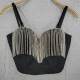 Trendy Diamond Tassel Chain Slim Low Back Camisole Short Slim Fit Top
