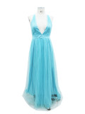 Sexy Strap V-neck Backless Mesh Evening dress