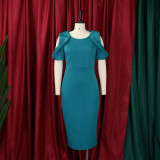 Women's Summer Plus Size Women's Bodycon Office Chic Dress