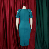 Women's Summer Plus Size Women's Bodycon Office Chic Dress