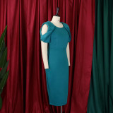 Women's Summer Plus Size Women's Bodycon Office Chic Dress