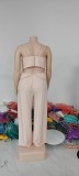 Pink Chain Strap Fashion Sexy Wide Leg Jumpsuit