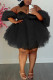 Spring Summer Loose Swing Mesh Short Dress Plus Size Women's Dress