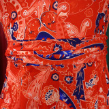 Plus Size Women African Print Halter Neck Beach Jumpsuit