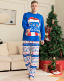 Christmas Hat Letter Print Homewear Two-Piece Fashion Snowflake Halloween Parent-Child Dress