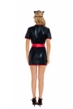 Sexy Nurse Game Suit Black Pu Sexy Suit Temptation Uniform