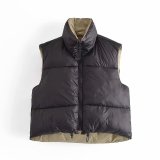 Women Reversible Stand Collar Vest