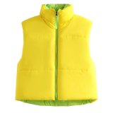 Women Reversible Stand Collar Vest
