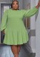 Plus Size Women Ruffle Backless Dress