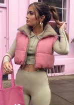 Women Reversible Stand Collar Vest Women Reversible Stand Collar Vest