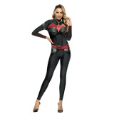 Halloween Ghost Festival 3d Horror Skull Frame Print Jumpsuit