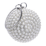 Women Pearl Round Dinner Bag