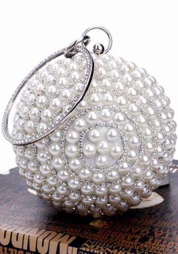 Women Pearl Round Dinner Bag