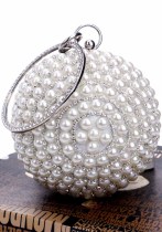 Women Pearl Round Dinner Bag Women Pearl Round Dinner Bag