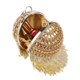 Women Round Handbag Cosmetic Bag Evening Bag