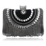 Women Pearl Fringe Evening Bag