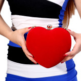Women Heart Tote Bag Cosmetic Bag Evening Bag