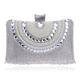 Women Pearl Fringe Evening Bag