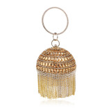 Women Round Handbag Cosmetic Bag Evening Bag