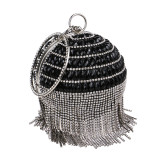 Women Round Handbag Cosmetic Bag Evening Bag