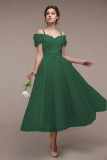 Women Sexy Off Shoulder Mesh Wedding Bridesmaid Dress