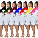 Women's Fashion Long Sleeve Crop Tank Baseball Coat Lined Pants Three-Piece Set