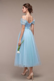 Women Sexy Off Shoulder Mesh Wedding Bridesmaid Dress