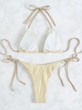 Drawstring Lace-Up Two Pieces Bikini