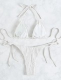 Drawstring Lace-Up Two Pieces Bikini
