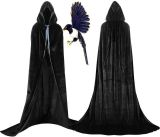 halloween cape hooded velvet trench coat stage costume